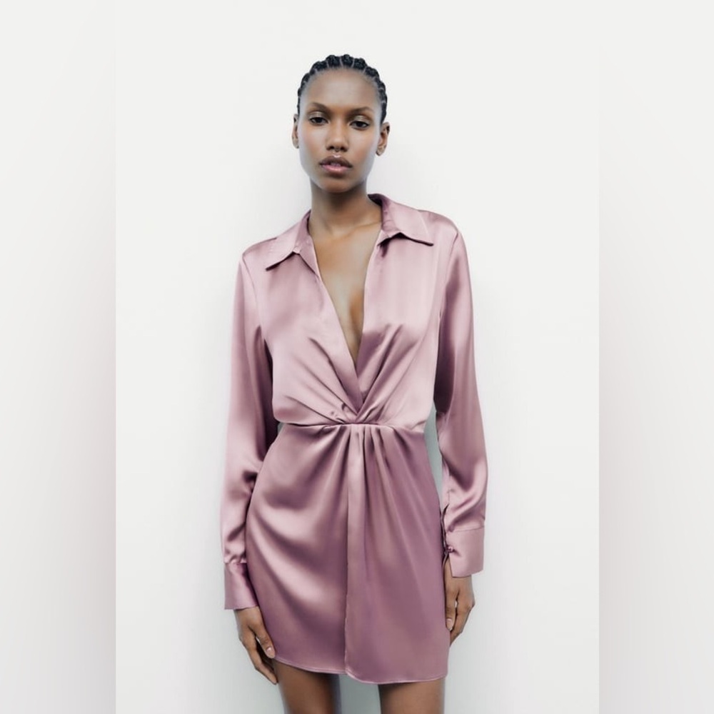 Zara Elegant Satin Dress